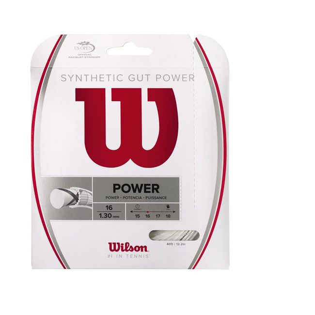 Wilson(ウイルソン) テニス ストリング モノフィラメント ガット SYNTHETIC GUT POWER(シンセティックガットパワー) 16 NATURAL(シンセティックガットパワー 16)単張り NATURAL WRZ945100 ウィルソン