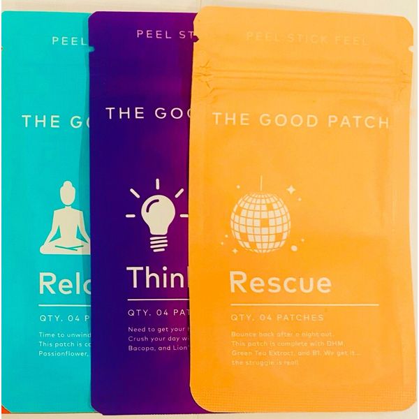 3 PACK SET! The Good Patch | RELAX, THINK, RESCUE | HEALTHY DAILY DOSE!