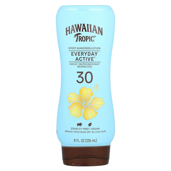 10x POINTS★11/4 20:00~11/11 01:59Hawaiian Tropic Sunscreen Lotion iHerb Official Hawaiian Tropic Sports Sunscreen Sunblock UV UVB UVA Oil-free Waterproof SPF30 236ml