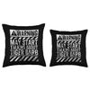 Funny Warning Sign May Start Talking About Tiger Barb Throw Pillow