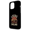 Leeds, England Skyline Illustration Retro Sunset Case for iPhone 13 Pro Max