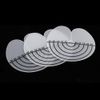 zalati 50Pcs Hair Protector Templates Clear Guards Spacer Round Circular and Single Hole graduated wig heat insulation pieces for Hair Extension