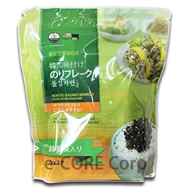 Yemak Foods Korean Seasoned Seaweed Flake, 2.8 oz (80 g) x 3 Bags