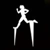 Running Lady Cake Toppers Pack 12, 6cm Cupcake Toppers