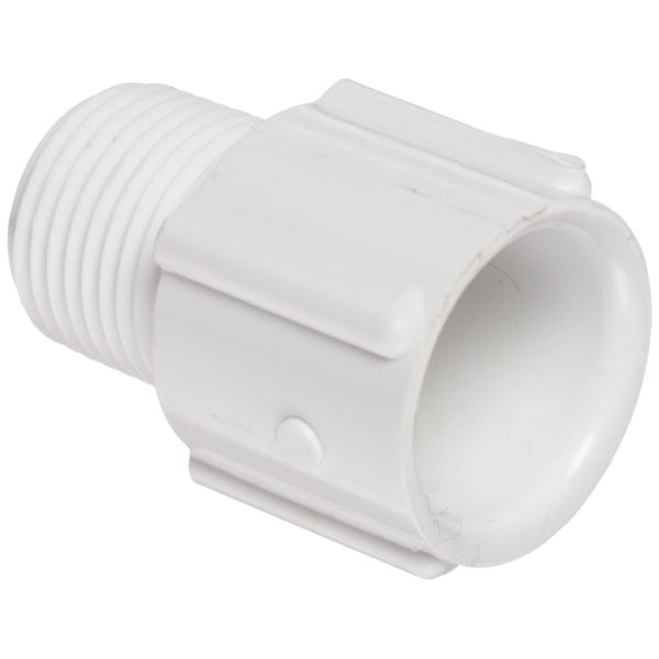 Spears 436 Series PVC Pipe Fitting, Adapter, Schedule 40, White, 1-1/2" NPT Male x Socket (Pack of 5)