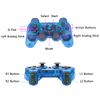 Wireless Controller for PS2 Dual Shock, Gamepad Remote Compatible with Playstation 2 (Clear Purple)