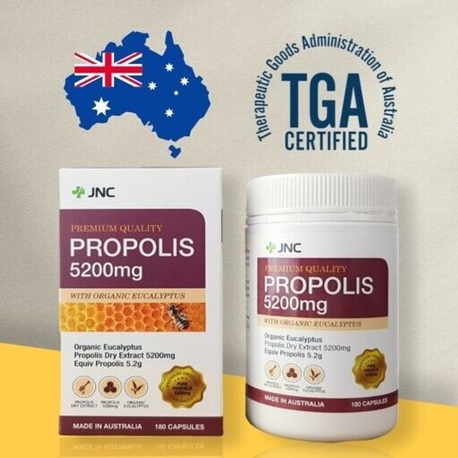 JNC Australia Bee Propolis Premium Propolis 5200mg 180 Capsules- Australian Made