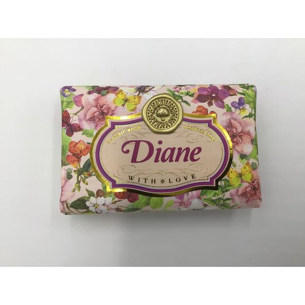Diane - Gift Soap Bar For Her Birthday Rose Scent Mum Grandmother Cleanser Lather Present Girl