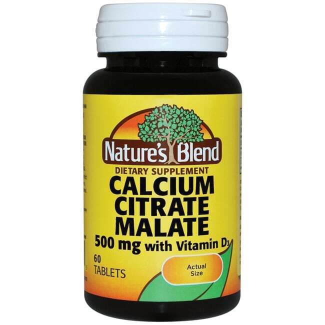 Nature's Blend Calcium Citrate Malate with Vitamin D3 60 Tabs