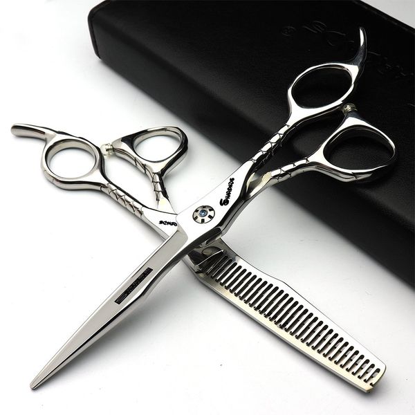 Japan 440C Hair Salon Studio Hairdresser Styling Professional Tool Set Fashion 6.0 inch Hair Cutting Scissors + thinning Scissors (2pcs)