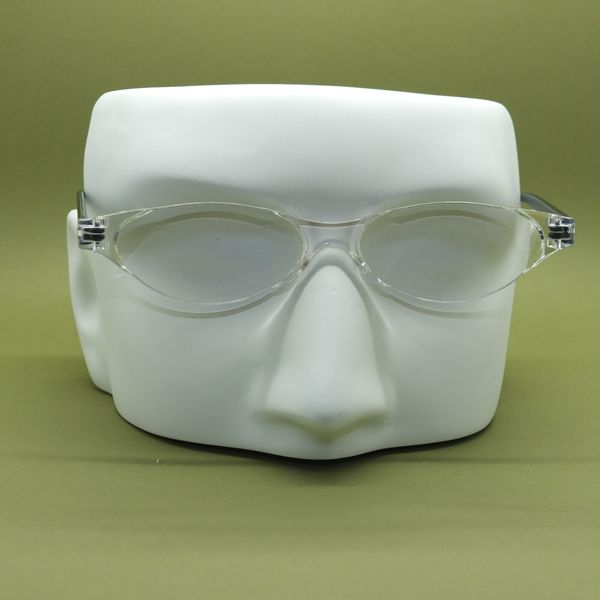 Frameless Modern Cat Eye Reading Glasses Pearly Black Side Arms +3.00