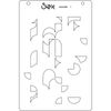 Sizzix Layered Stencils - Around the Block, 4-Piece Set, White, for Scrapbooking