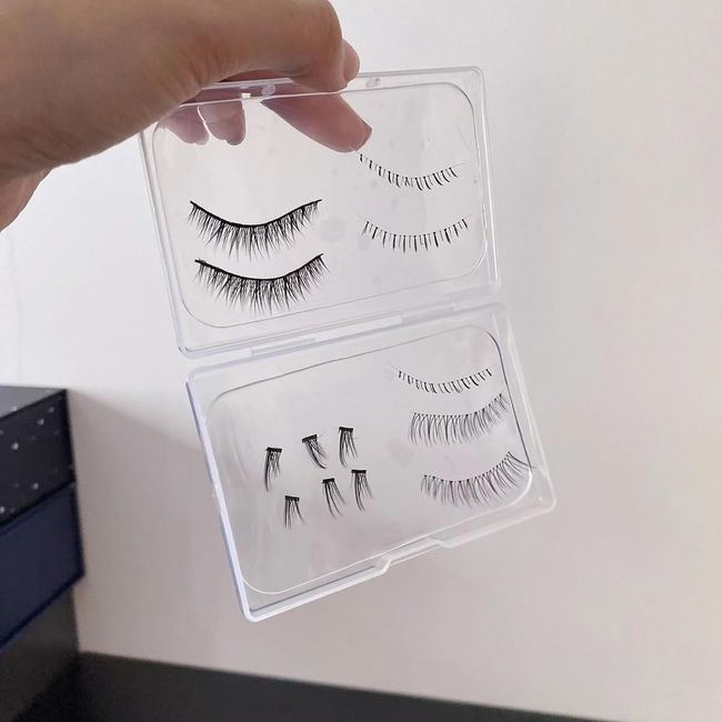 Eyelashes Storage Case,False Eyelash Container,Anti Dust Empty False Eyelash Organizer,Contains Transparent Sticky Silicone,Strong Adsorption Anti-static Washable,Travel Storage Eyelash Box,Lash Buddy