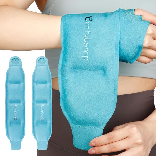 Comfytemp Set of 2 Icing Supporter Wrist Ice Bag Cold and Cold Gel Pack for Icing Sports Sports Wrist Icing Baseball Tennis Golf Sports Outdoor Heat Stroke Prevention Goods Household Essentials