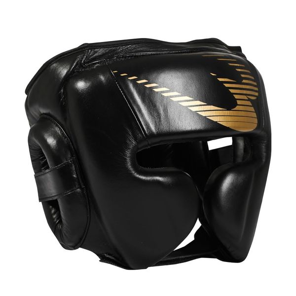 BODYMAKER Head Guard, Metallic Martial Arts, Karate, Boxing, Kickboxing, MMA Practice, Dojo, Sparring Protector, F, Gold