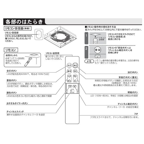 Panasonic HK9809MM Remote Control for Lighting Fixtures LED Ceiling Light Batteries Included for Dimming and Toning Type