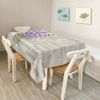Walmsco Tablecloth Purple Lavender Stamp Decor For Dining Room Kitchen Rectangular Table Cover 132 * 178cm