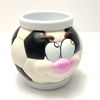 SET X 4 MUGS FACE FUNNY SOCCER