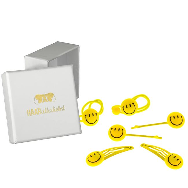 Haaraccessoirces çocuklar için set Smiley saç Beyaz Box von Haarallerliebst