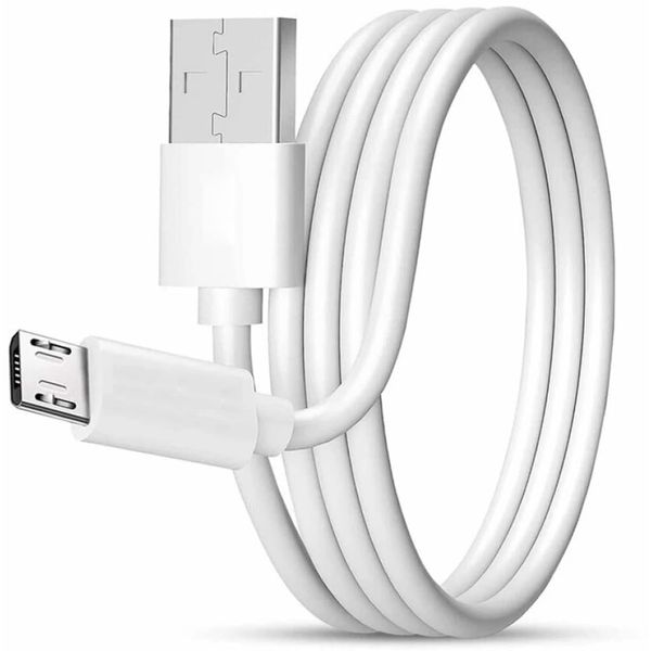 Micro USB Fast Charging Cable, 480Mbps Android Charger Compatible with Smartphones, MP3 Players GPS Printers Digital Cameras for PS4 | Supports Quick Charging and Efficient Data Syncing (1m, White)