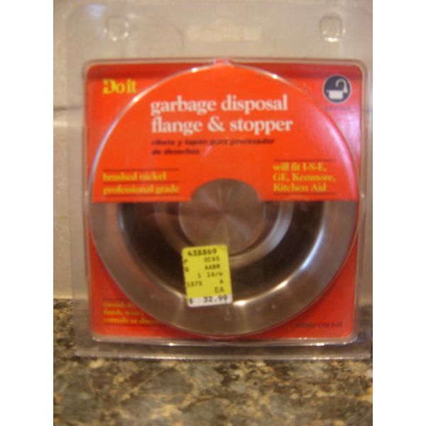 BRUSHED NICKEL GARBAGE DISPOSAL FLANGE