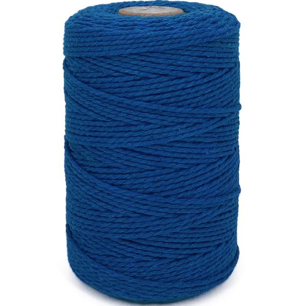 Twine String,500 Feet Cotton Butchers Twine String Cooking Kitchen Twine for Crafts Roasting Gift Wrapping DIY Decoration Gardening Packing Materials,Royal Blue