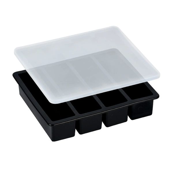 Hive Mind Ice Cube Tray, Silicone Ice Tray, Ice Maker [Food Sanitation Act Compliant] (Size A, Black)