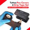 200PCS Pen Covers with 6PCS Grip Tape - SOTICA Machine Wrap Cover Black Pen Bags Pen Sleeves Machine Sleeves with Black Grip Wrap Self-Adherent Tape
