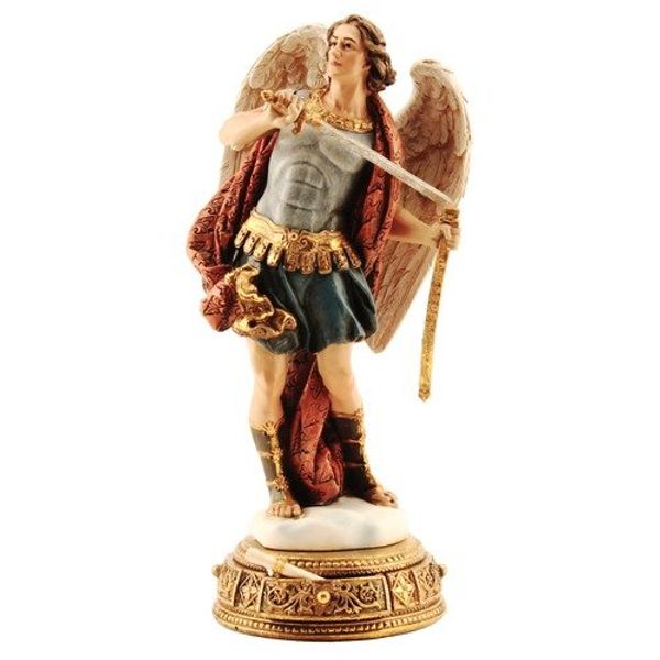 Joseph's Studio by Roman - St. Michael Figure on Base, Heavenly Protectors, Renaissance Collection, 10.25" H, Resin and Stone, Religious Gift, Decoration