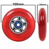 Replacement Razor Scooter Wheels, Abec 7 Bearings, Handle Bar Grips (Red/Red)