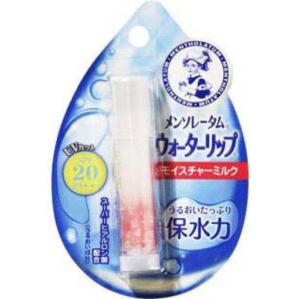 Rohto Mentholatum Water Lip 4.5g Moisture Milk Lip Chapped Dryness UV Protection Moisture Retention Hyaluronic Acid Lip Balm