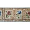 Decorative Flowers Scroll Leaves Wallpaper Border by Parkview Wallcoverings