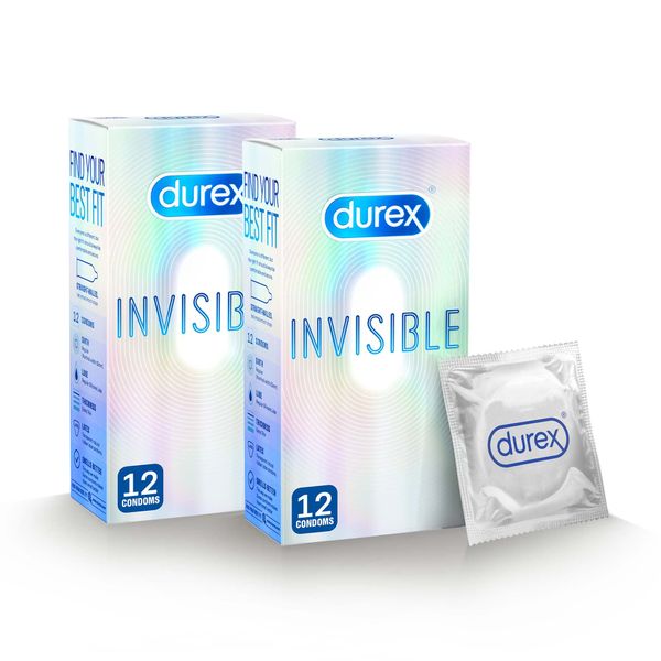 Durex Invisible Extra Sensitive Condoms 12 Pack x 2 (24 Condoms)