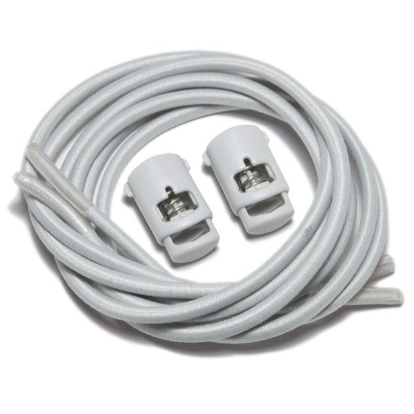 IBUNGEE LACES (Elastic No Tie Shoelaces (Light Gray, 22-Inch)