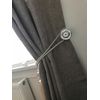 Large Chrome Regency Curtain Fabric Holdback/Tieback Hook Sold In Pairs