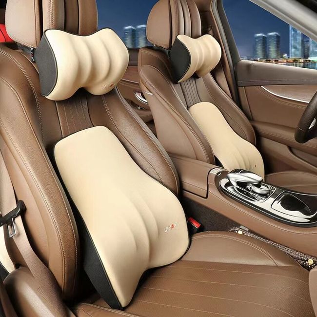Car Neck Headrest Pillow Car Accessories Cushion Auto Seat Head Support  Luxury