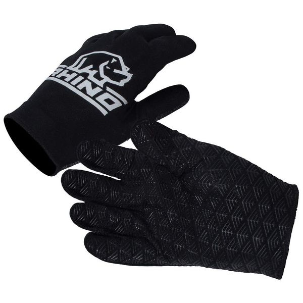 Rhino Unisex-Youth Pro Full Finger Rugby Glove, Black, XSB/SB, White