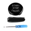 Car Engine Start Stop Switch Button Cover for E Chassis 3 series E90 E91 E92 E93 5 series E60 2004-2009 X1 E84 X3 E83 X5 E70X6 E71X6 E72(Black) start stop button