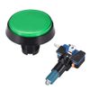 uxcell Game Push Button 60mm Round 12V LED Illuminated Push Button Switch with Micro Switch for Arcade Video Games Green 1pcs