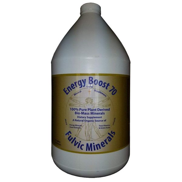 Energy Boost 70 Fulvic Minerals Trace Elements Vitamins and Amino Acids Morningstar Minerals (1 Gallon)