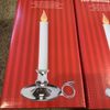 2- December Home LED Flickering Candle -Silver Battery - Auto Timer - 9" NEW