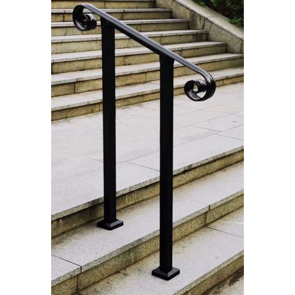 Exterior Stair Railing Kit for Outdoor Handrail 33 inch Upright Length 39 inch