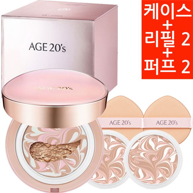 Age20s Signature Essence Cover Pact Moisture + Special Gift, No. 21 Light Beige@16728343