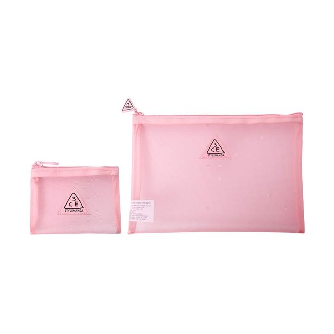 [Korean Cosmetics cab-3ce] Mesh Pink Pouch Pink Rumour Mesh Pouch by beautykorea [parallel import goods] [並行輸入品]