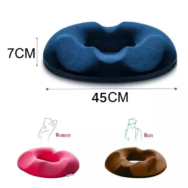 Coccyx Cushion Slow Rebound Memory Cotton Round Hip Pads Seat Donut Cushion  for Relief From Sitting Back Pain Sores 