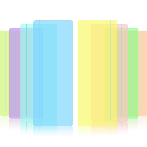 Guided Reading Highlight Strips Colored Overlay Reading Tracking Rulers Helps with Reduce Visual Stress (8 Pack)
