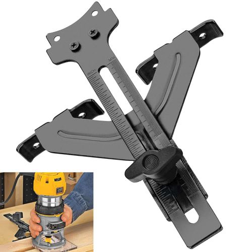 DNP618 Router Edge Guide for DEWALT DCW600B 20V Max XR Cordless Router, DWP611 Compact Router, PORTER-CABLE 450 and 451, Router DCW600B, DW6913 - Quickly Attaches to Fixed Base Compact Router