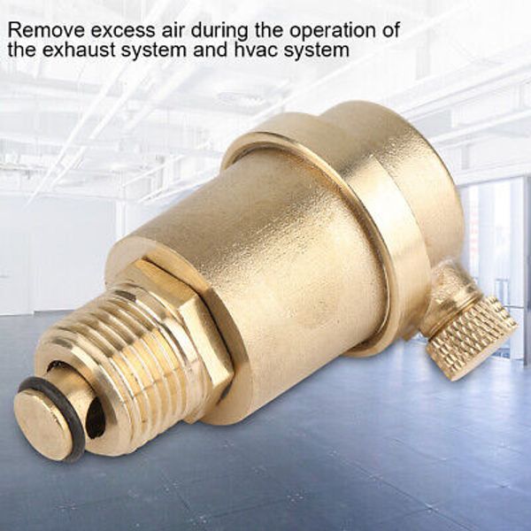 DN15 G1/2 Brass Automatic Vent Valve For Solar Water Heater Pressure Relief