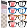 SIGVAN Progressive Multifocus Reading Glasses for Women Men Blue Light Blocking Spring Hinge Computer Multifocal Readers (4 Mix-1, 1.0)