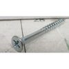 QUICKSCREW #8-11 X 2" Phillips Flat Head With Nibs Under Head Coarse Thread Zinc
